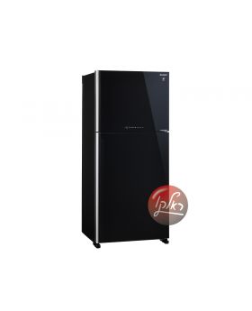 מקרר מקפיא עליון Sharp 600 ליטר זכוכית שחור