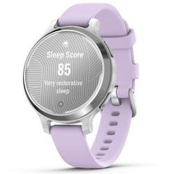 שעון חכם 38 מ"מ Lily 2 Active גרמין GARMIN צבע כסוף עם רצועת סיליקון סגולה