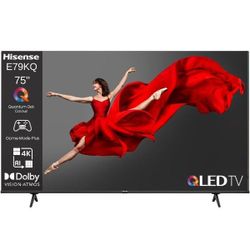 טלוויזיה חכמה "75 QLED 4K Smart TV דגם Hisense 75E79KQ הייסנס