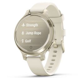 שעון חכם 38 מ"מ Lily 2 Active גרמין GARMIN צבע זהב ירח עם רצועת סיליקון שנהב