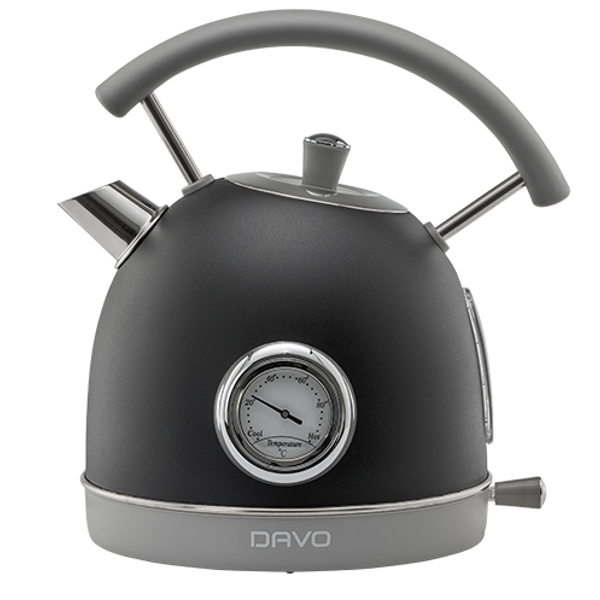 קומקום חשמלי בעיצוב רטרו דגם DRK700 דאבו DAVO שחור