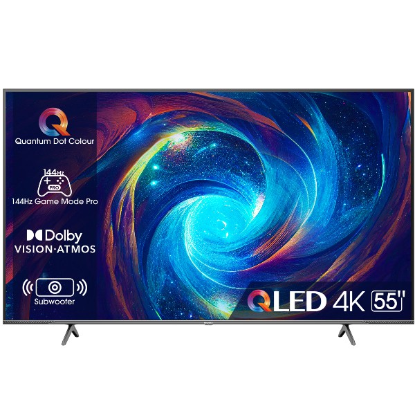 טלוויזיה חכמה &quot;55 PRO QLED TV 4K דגם HISENSE 55E7KQ PRO הייסנס