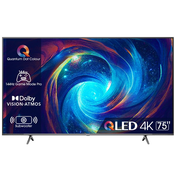 טלוויזיה חכמה &quot;75 PRO QLED TV  4K דגם HISENSE 75E7KQ PRO הייסנס