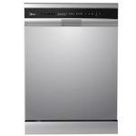 מדיח כלים רחב 14 מערכות כלים דגם Midea WQP14-W7633C-S מידאה כסוף