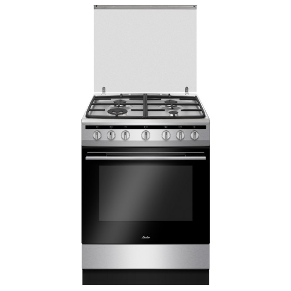 תנור 60 ס&quot;מ משולב כיריים דגם ELEGANT 4780IX סאוטר SAUTER נירוסטה
