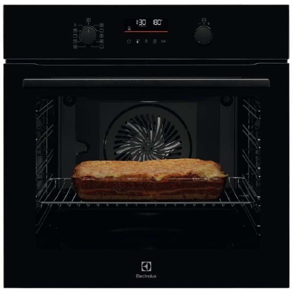 תנור בנוי 71 ליטר פירוליטי רב תכליתי דגם Electrolux EOP6526K אלקטרולוקס זכוכית שחורה