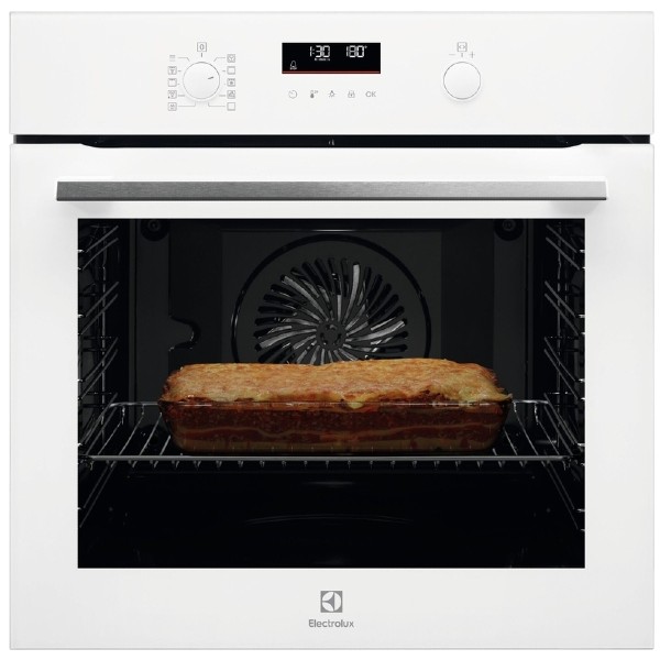 תנור בנוי 71 ליטר פירוליטי רב תכליתי דגם Electrolux EOP6526V אלקטרולוקס זכוכית לבנה