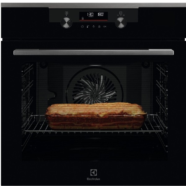 תנור פירוליטי רב תכליתי 71 ליטר דגם Electrolux EOP7528H אלקטרולוקס נירוסטה מושחרת בשילוב זכוכית שחורה