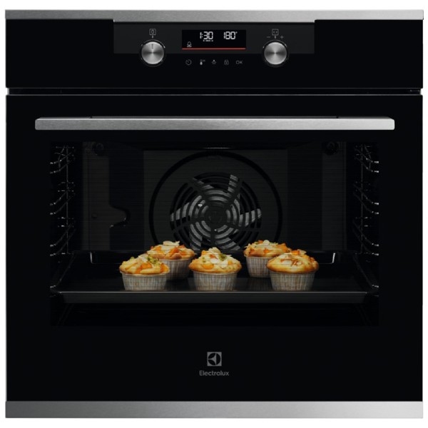 תנור פירוליטי רב תכליתי 72 ליטר דגם Electrolux EOP5322X אלקטרולוקס זכוכית שחורה בשילוב נירוסטה