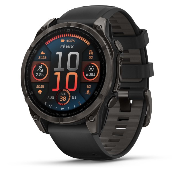 שעון ספורט חכם Fenix 8 AMOLED גרמין GARMIN טיטניום אפור