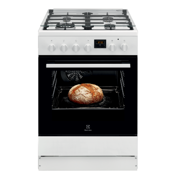 תנור אפייה משולב כיריים גז Electrolux LKK620200W אלקטרולוקס לבן