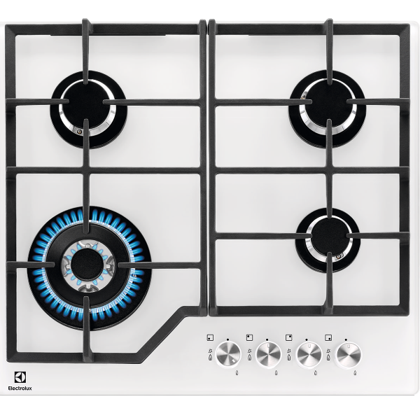כיריים גז זכוכית 60 ס&quot;מ Electrolux KGG6436W אלקטרולוקס לבן