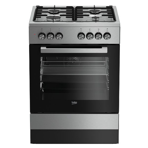 תנור משולב כיריים 72 ליטר דגם FSE62120DXDSL בקו BEKO נירוסטה