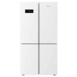 מקרר 4 דלתות 572 ליטר דגם GQN1622GW גרונדיג GRUNDIG זכוכית לבנה