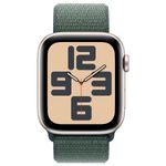 שעון חכם 44 מ"מ Apple Watch SE GPS Starlight Aluminium Case with Lake Green Sport Loop אפל