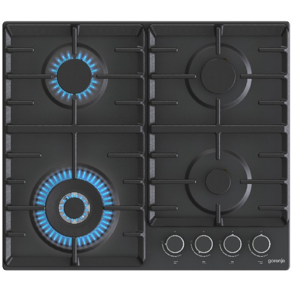 כיריים גז 4 להבות 60 ס&quot;מ דגם Gorenje GW67IL שחור מט