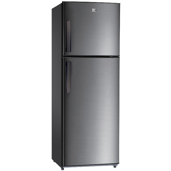 מקרר 2 דלתות מקפיא עליון נפח 334 ליטר דגם AMCOR HR390SS אמקור צבע נירוסטה