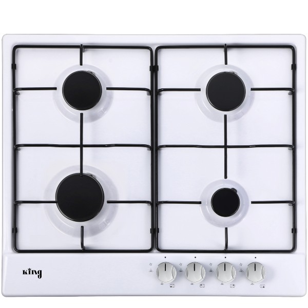 כיריים גז 4 להבות 60 ס&quot;מ דגם King KGH614W קינג לבן