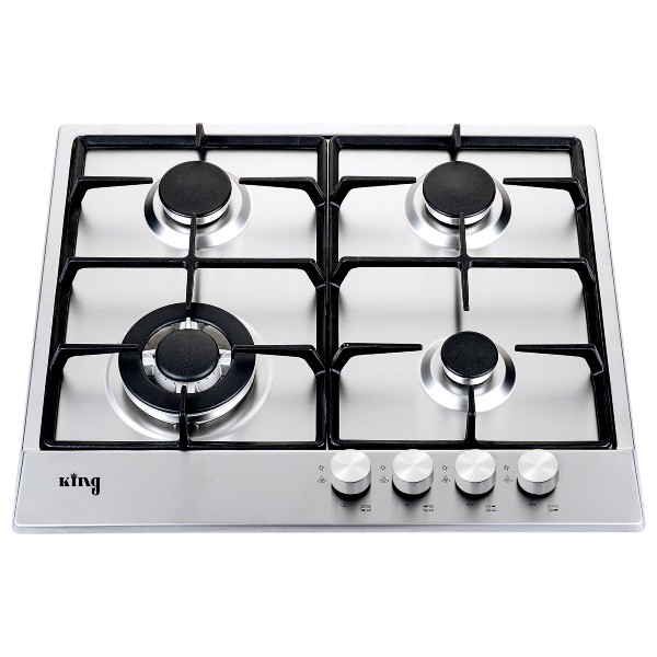 כיריים גז 60 ס&quot;מ 4 להבות דגם King KGH714X קינג נירוסטה