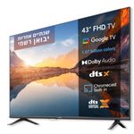 טלוויזיה חכמה "43 FHD דגם L43MA-AFME שיאומי Xiaomi