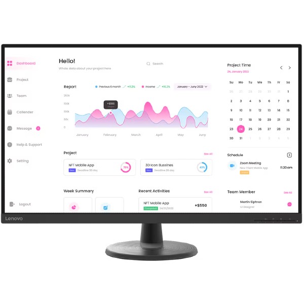 מסך מחשב &quot;32 D32-40 דגם Lenovo 66FCGAC2IS לנובו
