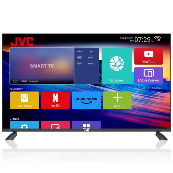 מסך &quot;43 AOSP FHD דגם JVC LT-43N515M שחור