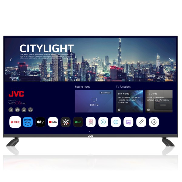 מסך &quot;43 WEBOS QLED 4K דגם JVC LT-43NQ7155 שחור