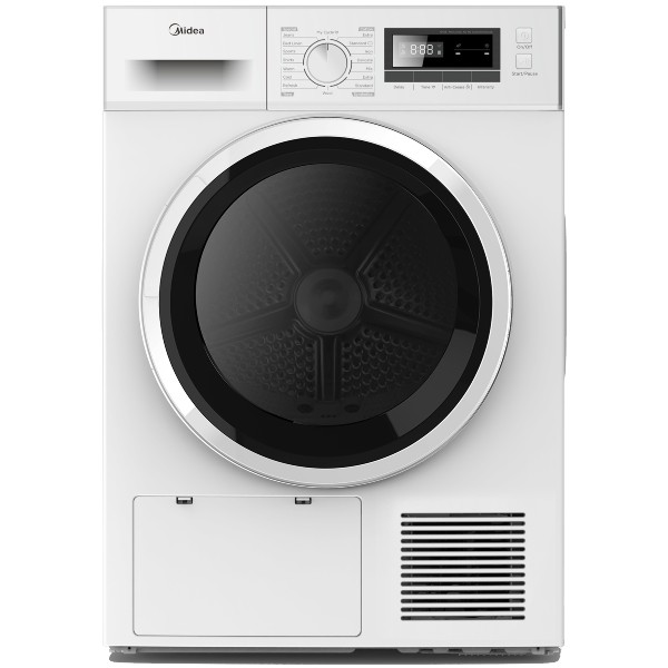 מייבש כביסה 8 ק&quot;ג HEAT PUMP דגם MDG05H80W מידאה MIDEA
