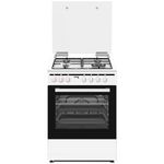 תנור משולב כיריים גז 60 ליטר דגם KFS-6060W קינג KING לבן