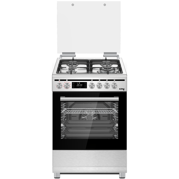 תנור משולב כיריים גז 60 ס&quot;מ דגם KFSD-6090IX PRO קינג KING נירוסטה