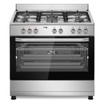 תנור משולב כיריים גז רוחב 90 ס"מ 98 ליטר דגם KFS-9060IX PRO קינג KING נירוסטה