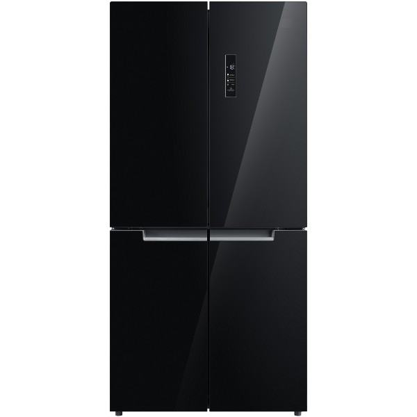 מקרר 4 דלתות מקפיא תחתון 492 ליטר דגם AMCOR MR453GB אמקור זכוכית שחורה