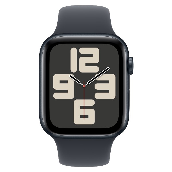 שעון חכם 44 מ&quot;מ Apple Watch SE GPS Midnight Aluminium Case with Midnight Sport Band M/L אפל צבע שחור