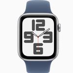 שעון חכם 44 מ"מ Apple Watch SE GPS + Cellular Silver Aluminium Case with Denim Sport Band S/M אפל כסוף
