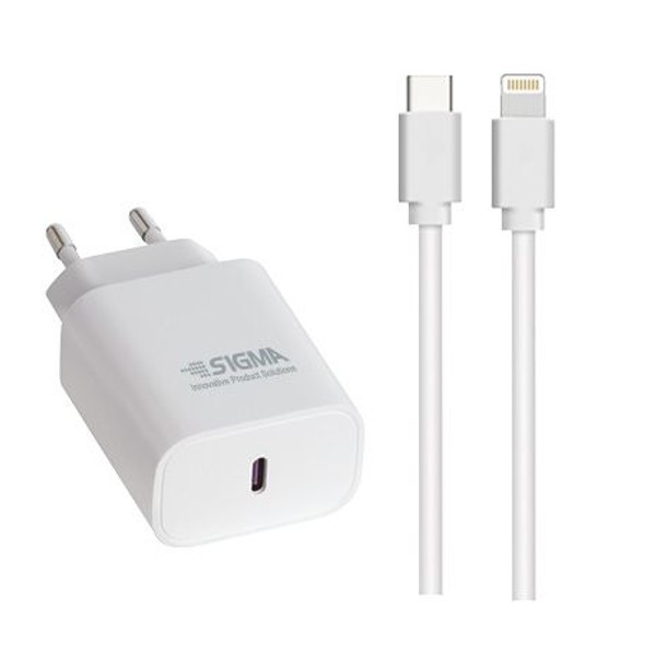מטען קיר לטעינה מהירה דגם SIGMASM-PD-20W-3A-IPHONE