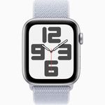 שעון חכם 44 מ"מ Apple Watch SE GPS + Cellular Silver Aluminium Case with Blue Cloud Sport Loop אפל כסוף