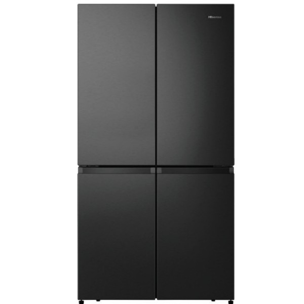 מקרר 4 דלתות הפוך נפח 609 ליטר דגם RQ72BK הייסנס HISENSE נירוסטה מוברשת שחורה