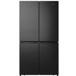 מקרר 4 דלתות הפוך נפח 609 ליטר דגם RQ72BK הייסנס HISENSE נירוסטה מוברשת שחורה