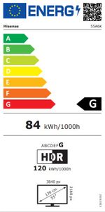 טלוויזיה חכמה "55 דגם HISENSE UHD 4K Smart TV 55A6K הייסנס