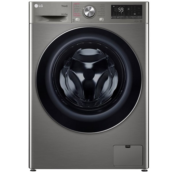מכונת כביסה 10.5 ק&quot;ג משולבת מייבש 7 ק&quot;ג דגם LG F16107WDE כסוף