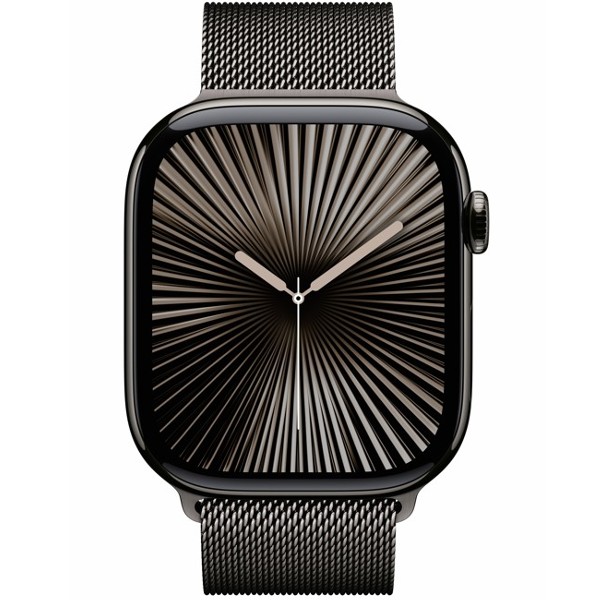 שעון חכם אפל Milanese Loop S/M צבע רצועה Apple Watch Series 10 GPS + Cellular 46mm Slate Titanium Case Slate