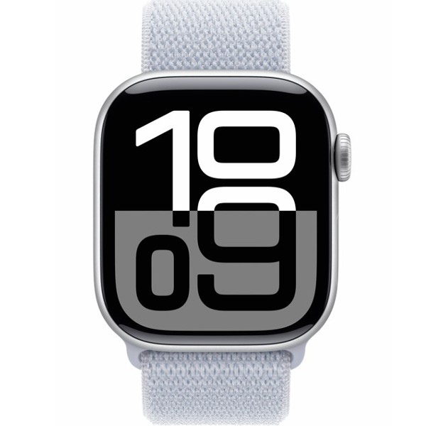 שעון חכם אפל Apple Watch Series 10 GPS 42mm Silver Aluminium Case with Blue Cloud Sport Loop