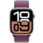 שעון חכם אפל Apple Watch Series 10 GPS 42mm Rose Gold Aluminium Case with Plum Sport Loop