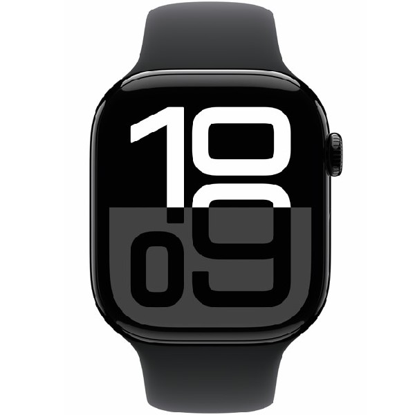 שעון חכם אפל Apple Watch Series 10 GPS 46mm Jet Black Aluminium Case with Black Sport Band M/L