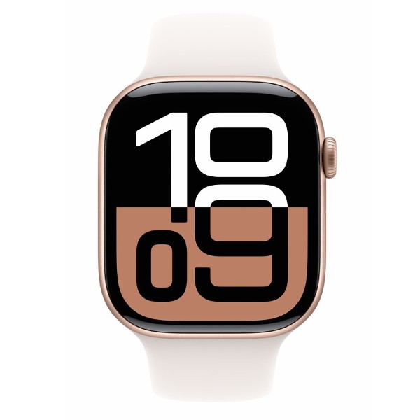 שעון חכם אפל Apple Watch Series 10 GPS 46mm Rose Gold Aluminium Case with Light Blush Sport Band S/M