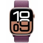 שעון חכם אפל Apple Watch Series 10 GPS 46mm Rose Gold Aluminium Case with Plum Sport Loop