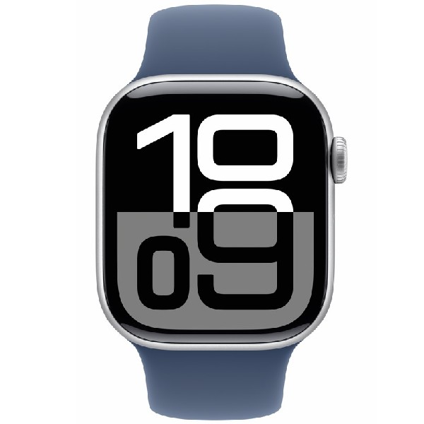 שעון חכם אפל Apple Watch Series 10 GPS + Cellular 42mm Silver Aluminium Case with Denim Sport Band S/M