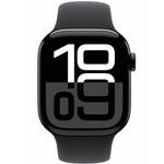 שעון חכם אפל Apple Watch Series 10 GPS + Cellular 42mm Jet Black Aluminium Case with Black Sport Band M/L