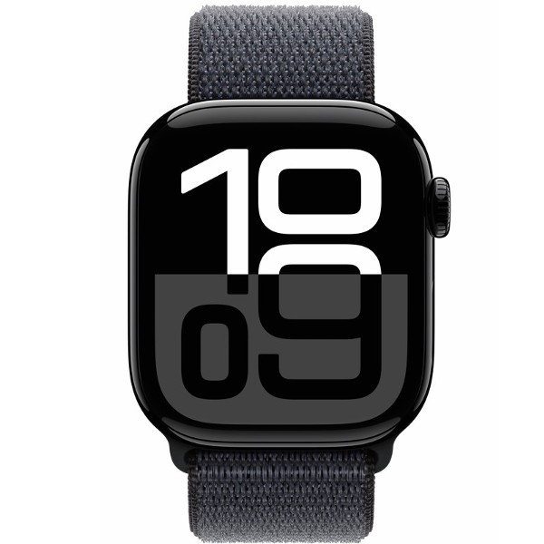 שעון חכם אפל Apple Watch Series 10 GPS + Cellular 42mm Jet Black Aluminium Case with Ink Sport Loop