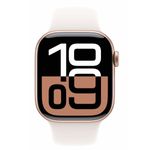 שעון חכם אפל Apple Watch Series 10 GPS + Cellular 42mm Rose Gold Aluminium Case with Light Blush Sport Band S/M